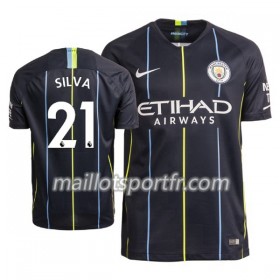 Maillot de Foot Manchester City David Silva 21 Extérieur 2018/19